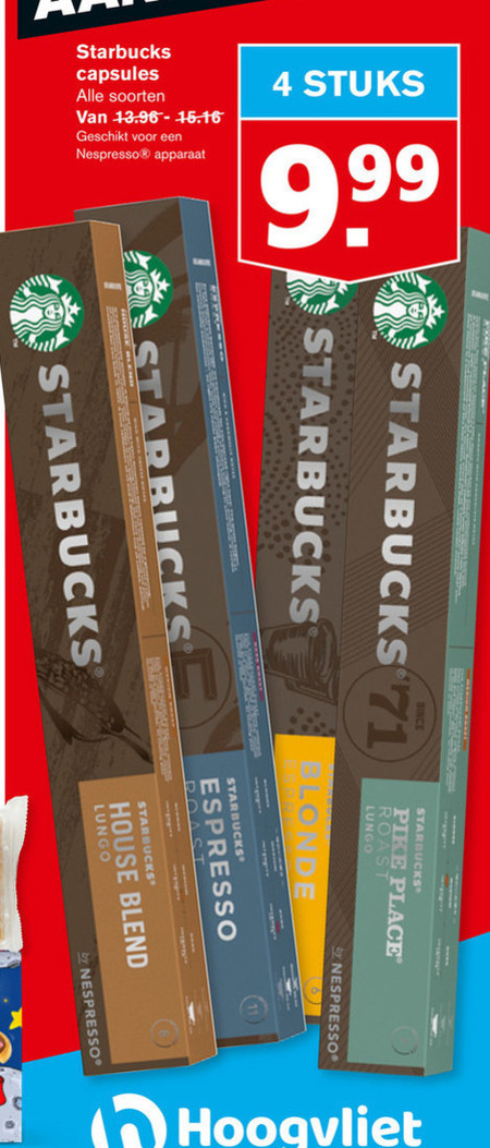 Starbucks   koffiecups folder aanbieding bij  Hoogvliet - details