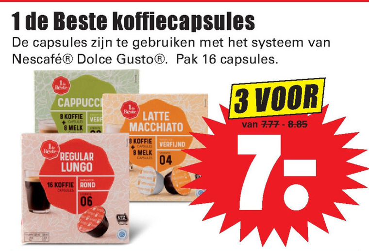 1 De Beste   dolce gusto capsules folder aanbieding bij  Dirk - details