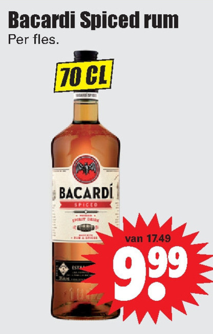 Bacardi   rum folder aanbieding bij  Dirk - details