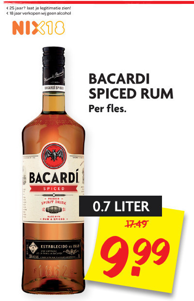 Bacardi   rum folder aanbieding bij  Dekamarkt - details