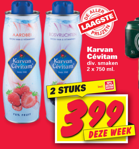 Karvan Cevitam   limonadesiroop folder aanbieding bij  Nettorama - details