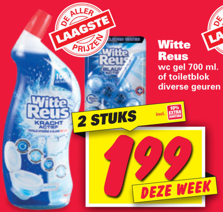 Witte Reus   toiletreiniger, toiletblok folder aanbieding bij  Nettorama - details