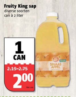 Fruity King   fruitdrank folder aanbieding bij  Poiesz - details