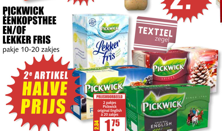 Pickwick   thee folder aanbieding bij  MCD Supermarkt Basis - details