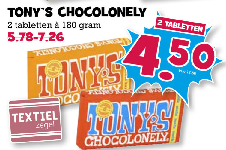 Tony Chocolony   chocolade folder aanbieding bij  Boons Markt - details