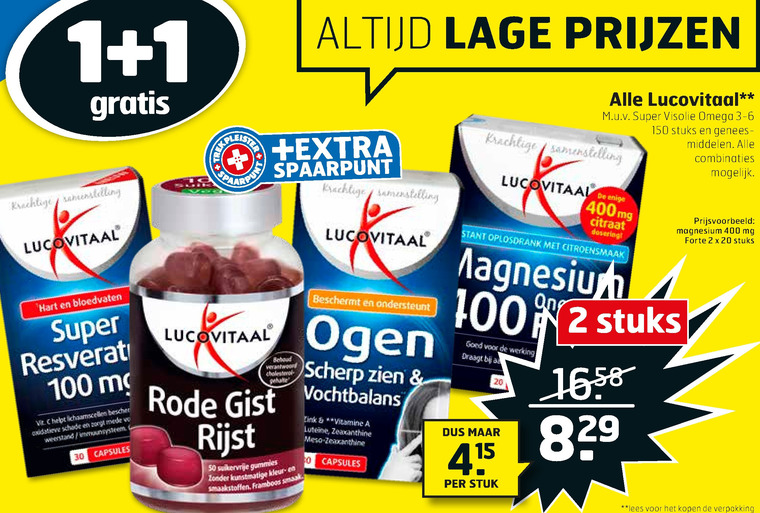 Lucovitaal   voedingssupplement folder aanbieding bij  Trekpleister - details