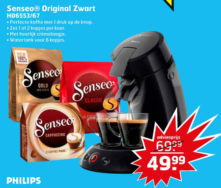 Philips   koffiepadmachine folder aanbieding bij  Trekpleister - details