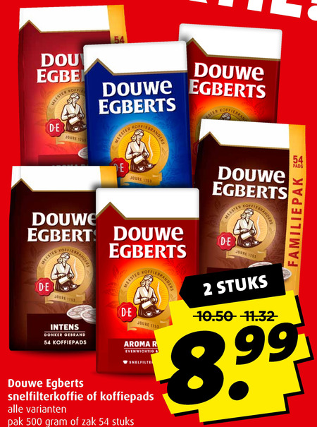 Douwe Egberts   koffie, koffiepad folder aanbieding bij  Boni - details