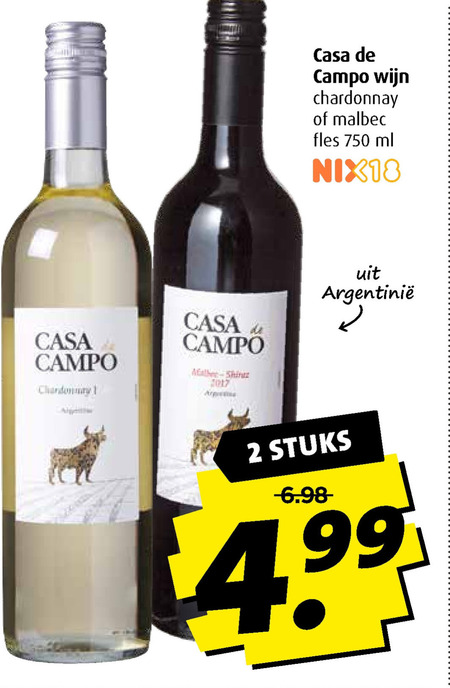 Casa de Campo   witte wijn, rode wijn folder aanbieding bij  Boni - details