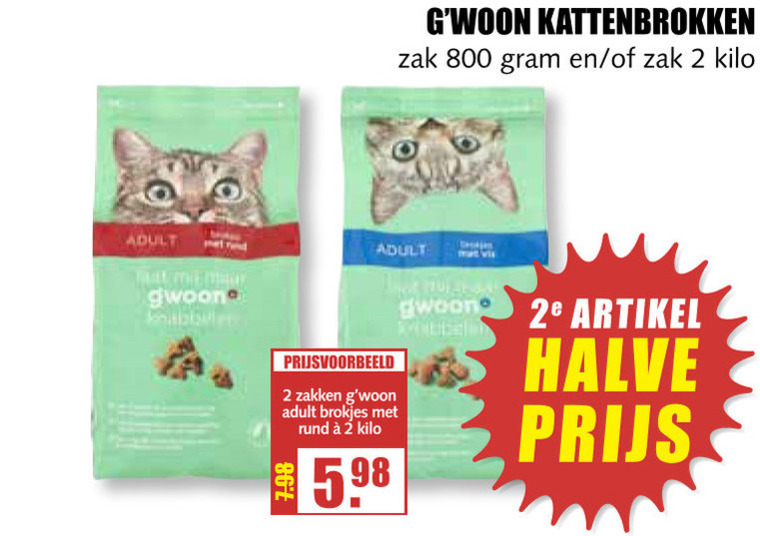 Gwoon   kattenvoer folder aanbieding bij  MCD Supermarkt Basis - details