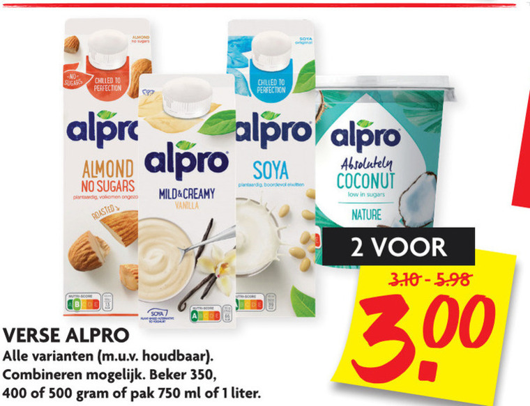 Alpro   soja zuivel, soja yoghurt folder aanbieding bij  Dekamarkt - details