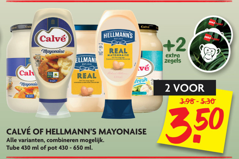 Calve   mayonaise folder aanbieding bij  Dekamarkt - details