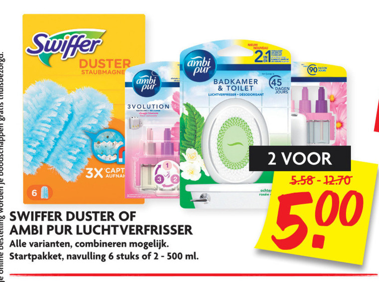 Swiffer   duster, luchtverfrisser folder aanbieding bij  Dekamarkt - details