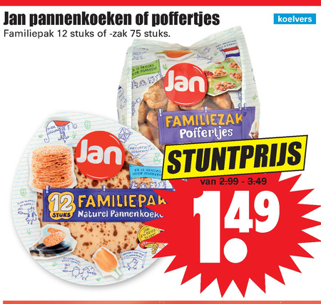 Jan   pannenkoek, poffertjes folder aanbieding bij  Dirk - details