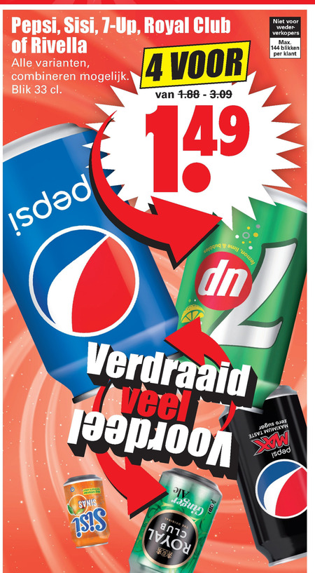 Pepsi   cola, frisdrank folder aanbieding bij  Dirk - details