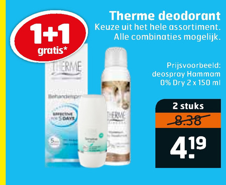 Therme   deodorant folder aanbieding bij  Trekpleister - details