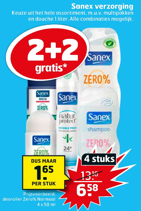 Sanex   shampoo, deodorant folder aanbieding bij  Trekpleister - details