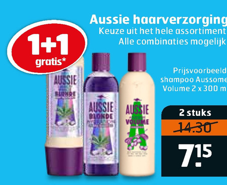 Aussie   shampoo, conditioner folder aanbieding bij  Trekpleister - details