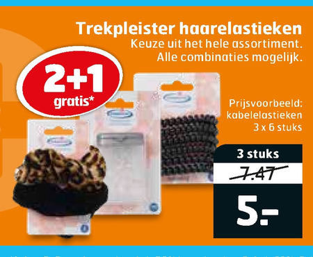 Trekpleister Huismerk   haarelastiek folder aanbieding bij  Trekpleister - details