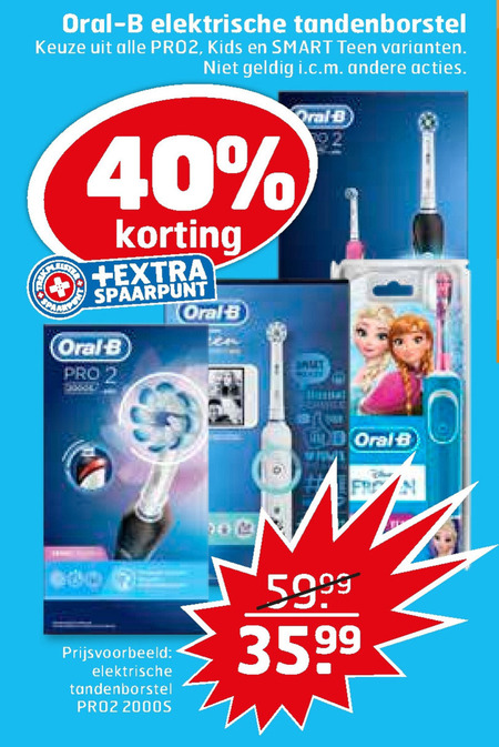 Braun Oral-B   elektrische kindertandenborstel, electrische tandenborstel folder aanbieding bij  Trekpleister - details