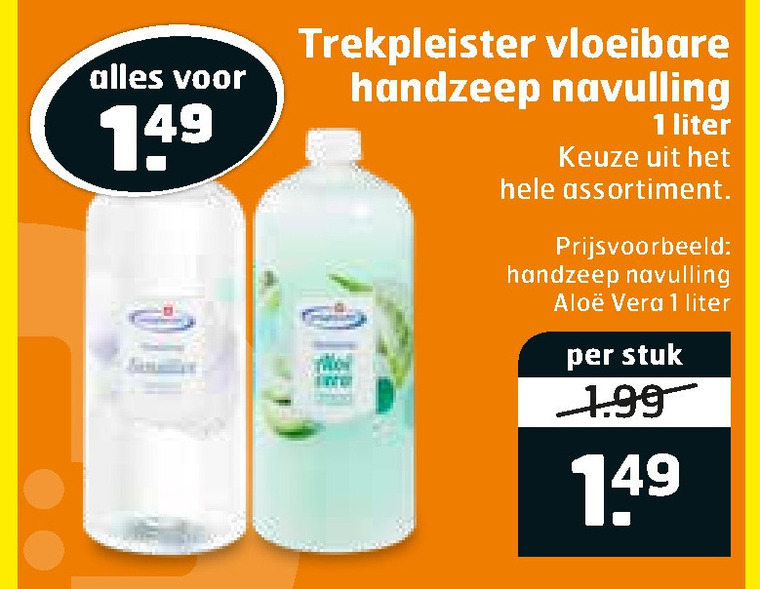 Trekpleister Huismerk   handzeep folder aanbieding bij  Trekpleister - details