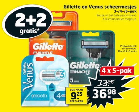 Gillette Venus   scheermesjes, dames scheermesje folder aanbieding bij  Trekpleister - details