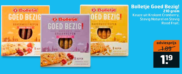 Bolletje   mueslireep folder aanbieding bij  Trekpleister - details