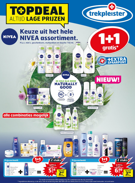 Nivea   huidverzorging, shampoo folder aanbieding bij  Trekpleister - details