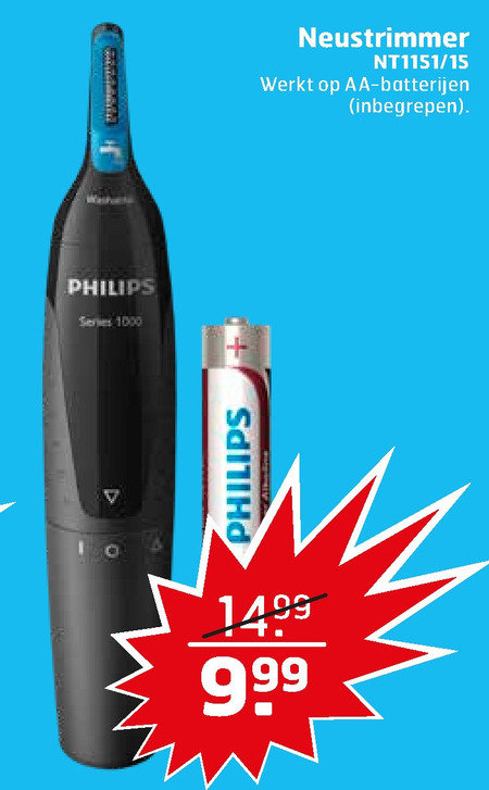 Philips   neustrimmer folder aanbieding bij  Trekpleister - details