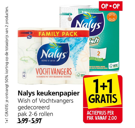 Nalys   keukenpapier folder aanbieding bij  Jan Linders - details