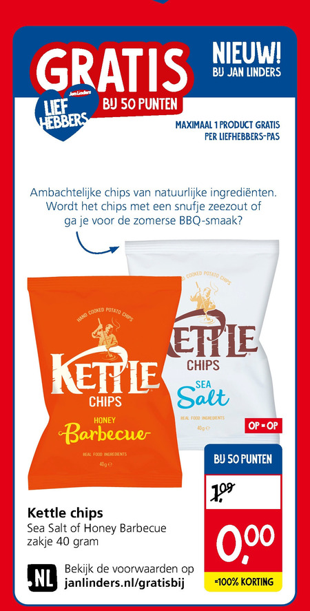 Kettle   chips, spaaraktie folder aanbieding bij  Jan Linders - details