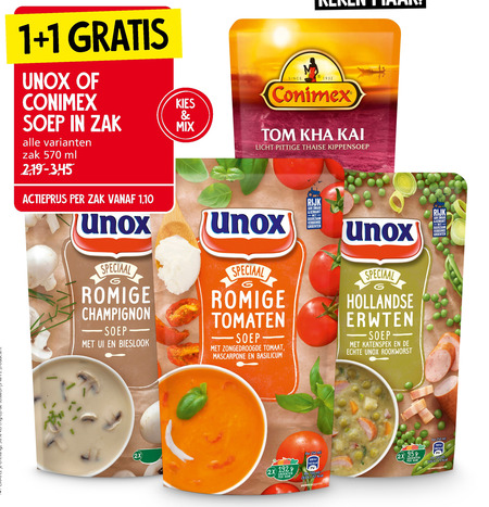 Unox   soep folder aanbieding bij  Jan Linders - details