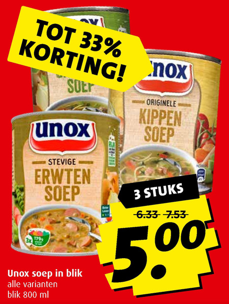 Unox   soep folder aanbieding bij  Boni - details