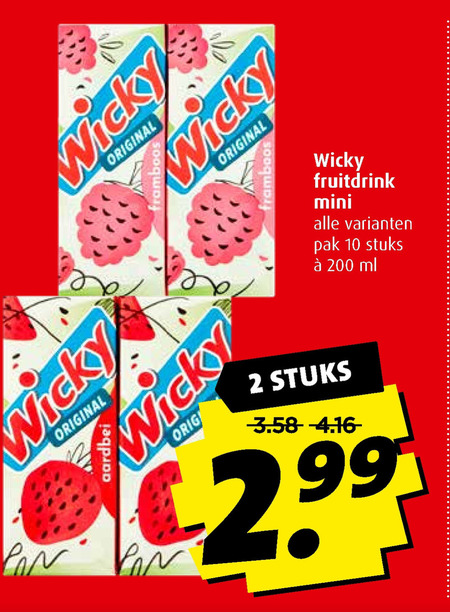 Wicky   fruitdrank folder aanbieding bij  Boni - details