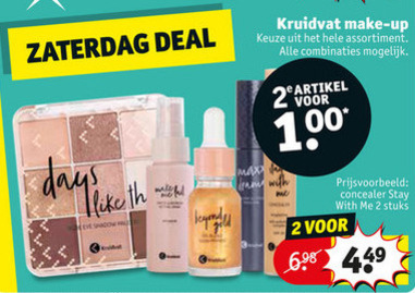 Kruidvat Huismerk   mascara, cosmetica folder aanbieding bij  Kruidvat - details