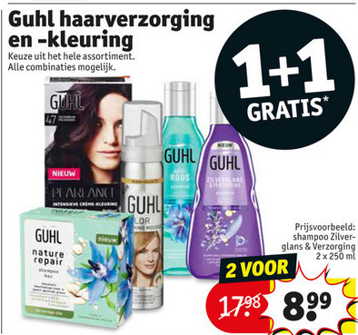 Guhl   haarverzorging, shampoo folder aanbieding bij  Kruidvat - details