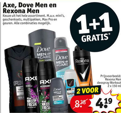 Axe   deodorant, douchegel folder aanbieding bij  Kruidvat - details