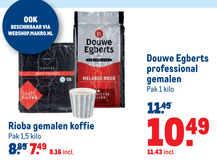 Douwe Egberts   koffie folder aanbieding bij  Makro - details