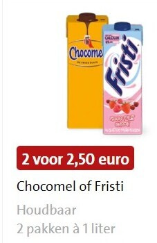 Fristi   drinkyoghurt, chocolademelk folder aanbieding bij  Jumbo - details