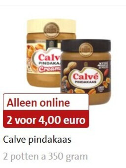 Calve   pindakaas folder aanbieding bij  Jumbo - details