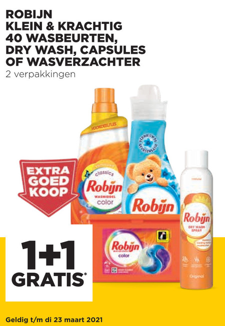 Robijn   wasverzachter, wasmiddel folder aanbieding bij  Jumbo - details