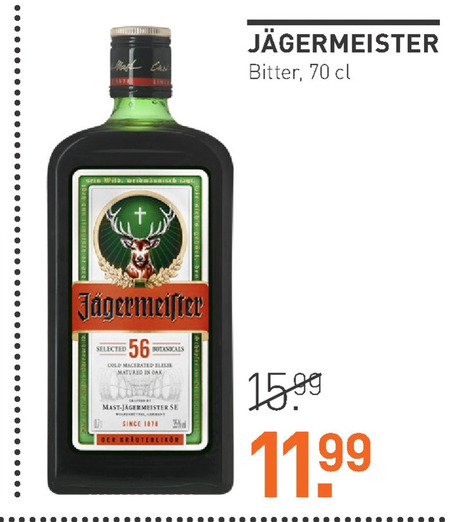 Jagermeister   kruidenbitter folder aanbieding bij  Gall & Gall - details