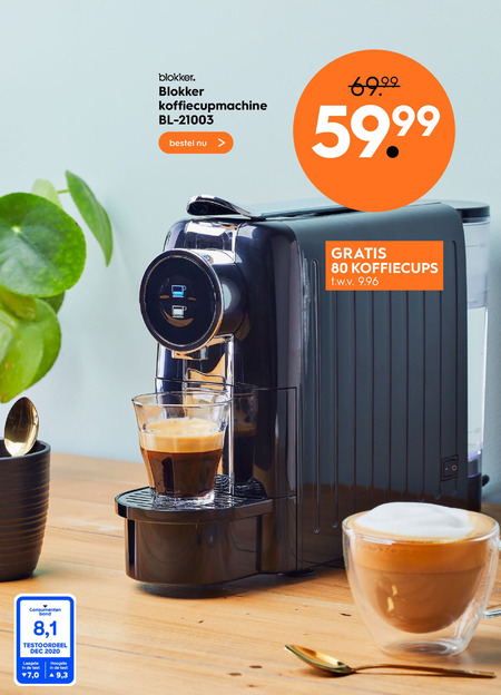 Tulpen Stam zone Blokker Huismerk nespresso apparaat folder aanbieding bij Blokker - details