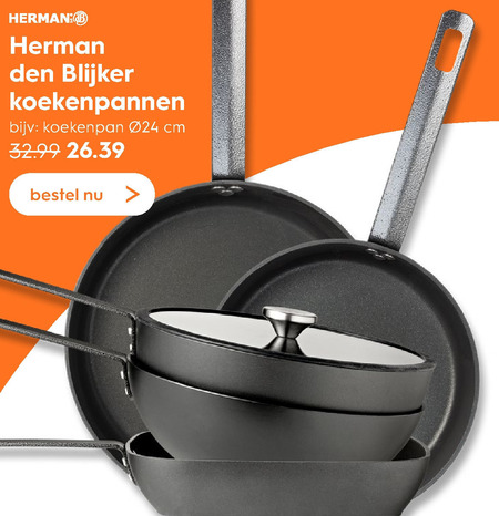 HERMAN   koekenpan folder aanbieding bij  Blokker - details