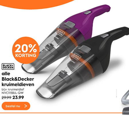 excuus zadel mineraal Black and Decker kruimelzuiger folder aanbieding bij Blokker - details