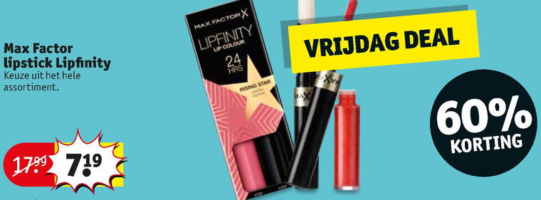 Max Factor   lipstick folder aanbieding bij  Kruidvat - details