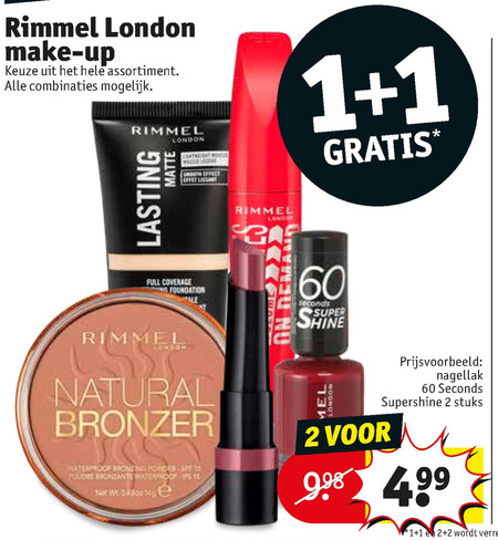 Mark discretie Groenland Rimmel oogschaduw, cosmetica folder aanbieding bij Kruidvat - details