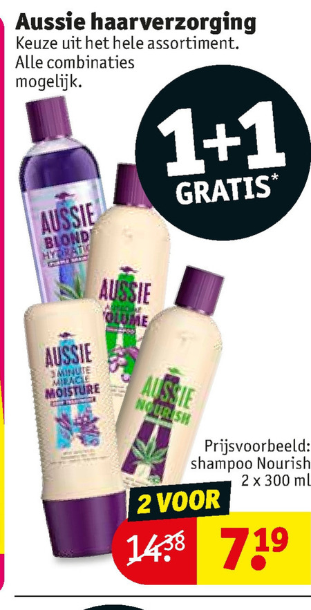 Aussie   shampoo, hairspray folder aanbieding bij  Kruidvat - details