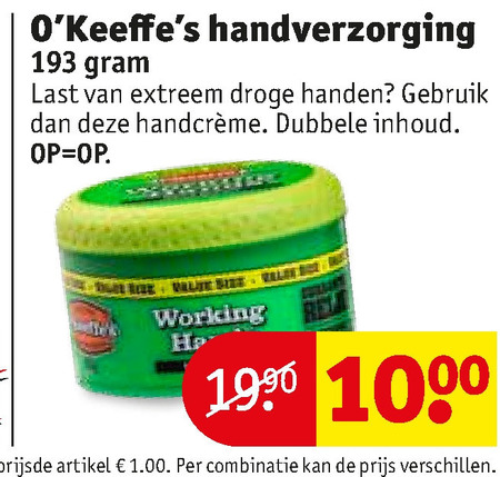 O Keeffes   handcreme folder aanbieding bij  Kruidvat - details