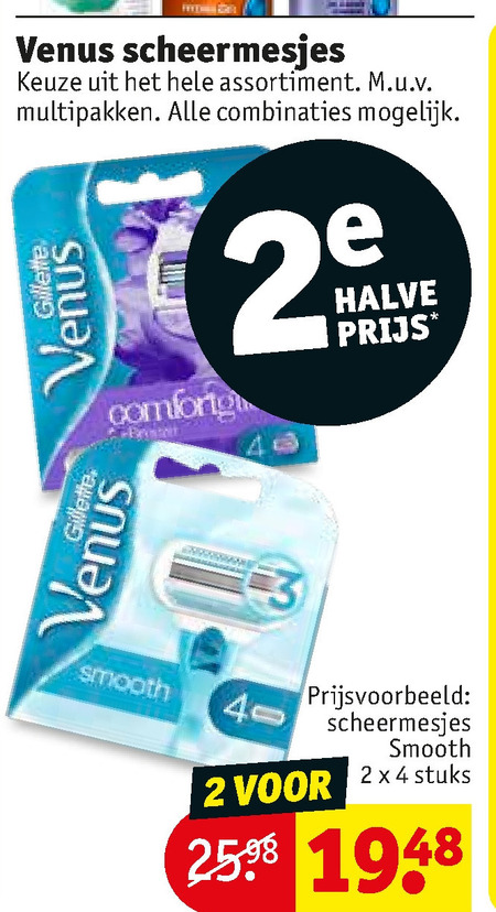 Gillette Venus   dames scheermesje folder aanbieding bij  Kruidvat - details